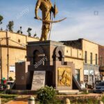 ethiopia-amhara-region-gondar-piazza-statue-of-emperor-atse-tewodros-ii-2AE6HBD - Copy